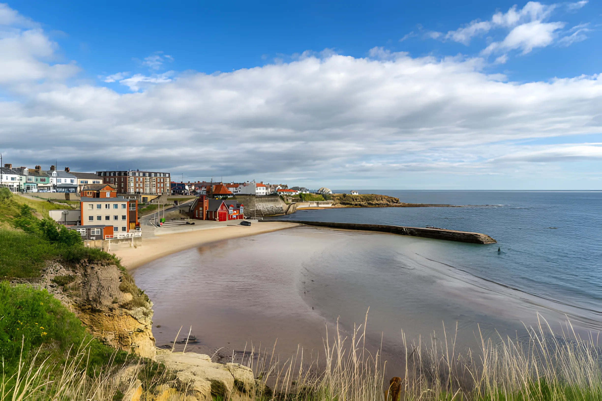 Cullercoats Bay, where Coast Plastering is based